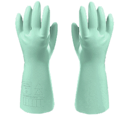 Par de luvas para trabalhos eléctricos de alta tensão. Par de luvas para trabalhos eléctricos de alta tensão.