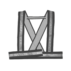 Arnês de grande visibilidade, de material reflector.