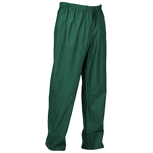 Calças de protecção para trabalhos expostos à chuva.