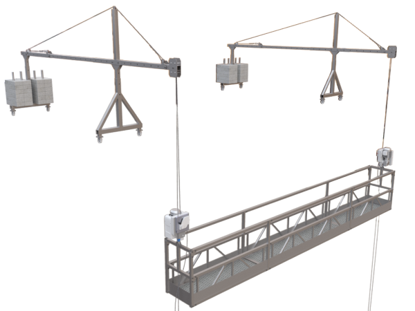 Plataforma suspensa de accionamento motorizado